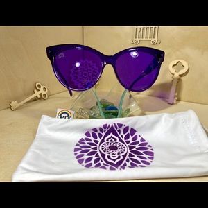 Rainbow Optx Accessories - Translucent Indigo Cat Eye frame and lenses Rainbow Optx Accessories - Translucent Indigo Cat Eye frame and lenses